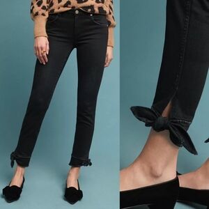 AMO Ankle Tie Black Magic Jean Anthropologie